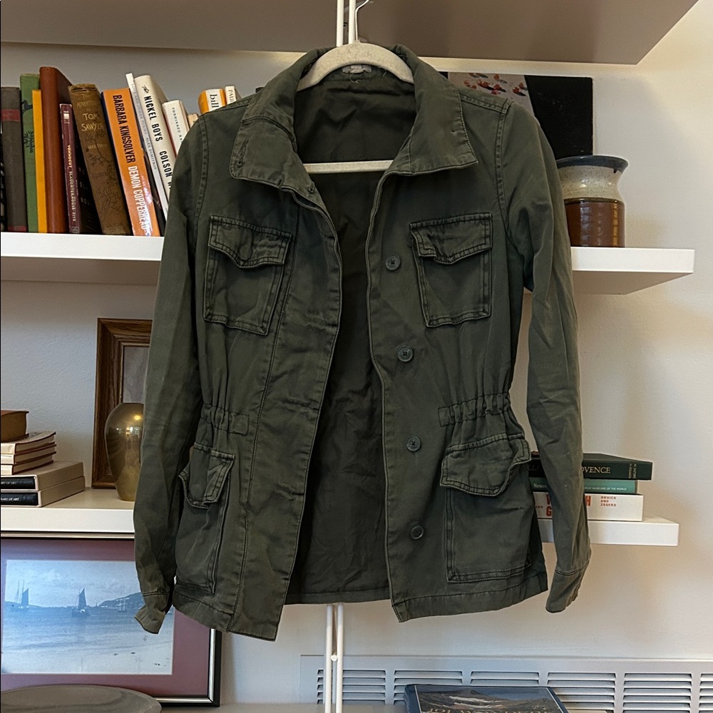 Ecote Woman’s Button Up Jacket Green Small Good Condition!